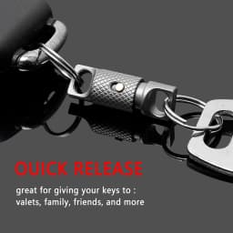 Titanium Alloy Knurling Keychain Quick Dismantling 360 Degree Rotation Portable Firmness Corrosion Resistance Outdoor EDC Tool
