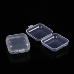 10/20/30/50/60/100Pcs Mini PP Square Box Jewelry Storage Container - Single Compartment with Lid and Transparent Cover