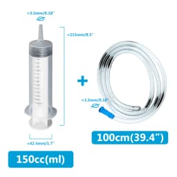 Large Capacity 50 100 150 200 250 350 550ml Syringe Plastic Pump Reusable Nutrient Measuring Syringe With 100cm Hose