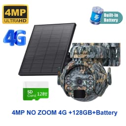 SHIWOJIA 4K 8MP WIFI Solar Powered Camera 4G SIM 12X ZOOM Outdoor 360° View Animal Monitoring Solar Battery Hunting PTZ Cameras