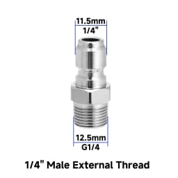 Pressure Washer Coupler 1/4 Inch Stainless Steel Quick Connect Fittings Male Female Accessories With Internal External Thread