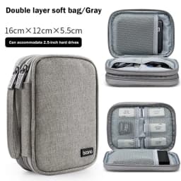 BOONA Portable External 2.5" HDD Bag External USB Hard Drive Disk Storage Bag Carry Usb Cable Case Cover Pocket Hard Drive Bags