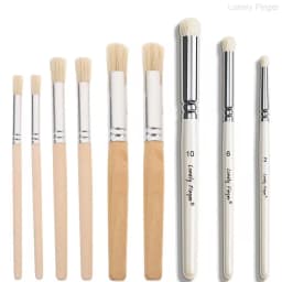 Miniature Paint Brushes Drybrush Set, Acrylic Paint Brushes for Oil, Watercolors, Tabletop, Figurine