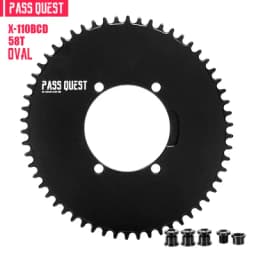 PASS QUEST X110BCD AERO Narrow Wide Chainring for R3000/4700/5800/6800/DA9000 Chainwheel BLACK Gravel Folding Bike Available