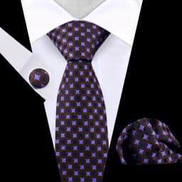 Business Tie For Men Set Necktie Cufflink Classic Handkerchief Suit For Wedding High Quality Stripe Tie Set Formal Gravata Gift