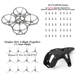BETAFPV Meteor75 Pro II Canopy II for O4 Air Unit and Brushless Whoop Frame, Gemfan 1811 3-Blade Propellers Parts and Spares