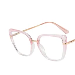 Cat Eye Anti Blue Light Myopia Glasses Classical Optical Glasses Women Metal Temple Customized Brand Design Prescription Glasses