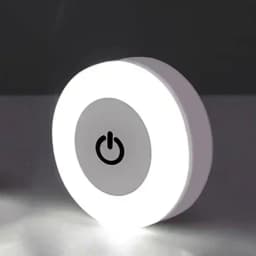 LED Night Lights Touch Sensor Night Lights Self-adhesive Wall Lights Battery Powered Portable Round Dimming Lamp Room Decoration