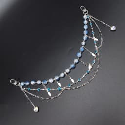 Sparkling Itabag Decor Chain Crystal Beads Heart Rhinestone Charm DIY Handmade Ornament for Bag Trouser Waist Chain Decoration