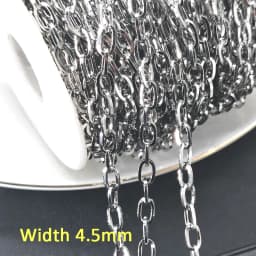 1meter Stainless Steel Chains for Jewelry Making DIY Rolo Cable Link Chain Necklace Bracelet Handmade Accessories Wholesale