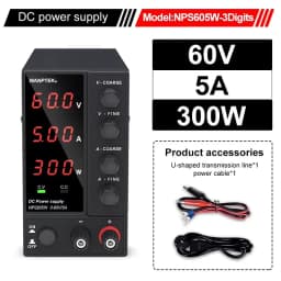 Wanptek Laboratory Power Supply 30V 10A 60V 5A 120V 3A Adjustable Digit Display Voltage Regulator Lab Bench DC Power Supply
