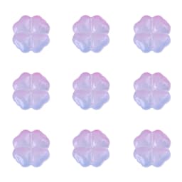 About20Pcs Glass Four Leaf Flower Beads Scattered Beads Handmade DIY Making Couple Bracelets, Necklaces, Earrings, Jewelry Acces