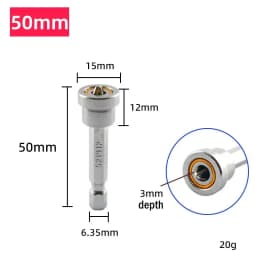 1/2pcs Strong Magnetic Screwdriver Bit Set 25/50mm For Phillips Electronic Screwdriver Bits For Plasterboard Drywall Screw Drive