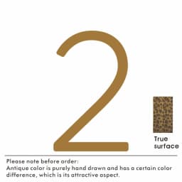 Nurlin Solid Brass Hammered Antique Brass 4-12 Inches 10-30cm Big Number Letter Door House Public Floating Signature