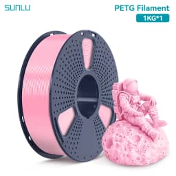 SUNLU 1 Roll PETG Clear Filament 1.75 ±0.02 mm 1 kg Spool (2.2 lbs) High Toughness Neatly Wound Filament Fit Most FDM Printer