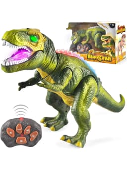 Joyfy Remote Control Walking Dinosaur Big T rex Dinosaur Robot Toy with Light Sound Electric Animal for Kids Best Birthday Gift