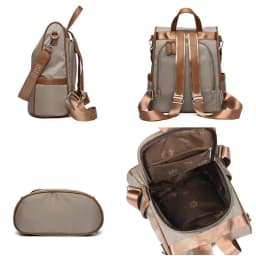 Multi Functional Anti-theft Women Backpack Fashion Color Blocking Teenager Students School Book Bags Female Travel Shoulder Bag
