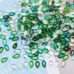 8x14mm 30/60Pcs Water Drop Shape Czech Glass Beads DIY Jewelry Findings Water Drop Glass Loose Beads for Jewelry Making Necklace