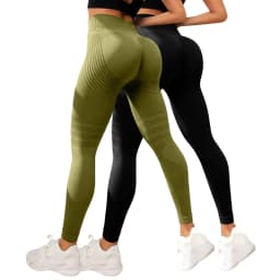 2pcs 3D Compression Leggings Cellulite Slimming Leggings Women High Waist Seamless Push Up Opaque Sport Pants For Yoga Fitness