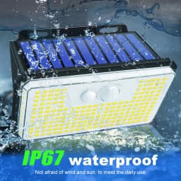 2Pack IP67 Waterproof Solar Outdoor Garden Lights Super Bright 178/235 LEDs Motion Sensor Wall Light Solar Powered Security Lamp