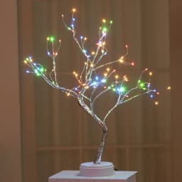 36/108LEDs Tabletop Tree Lamp, LED Atmosphere Night Lights, USB or AA Battery Lighting, for Camping Bedroom Holiday Party Decor
