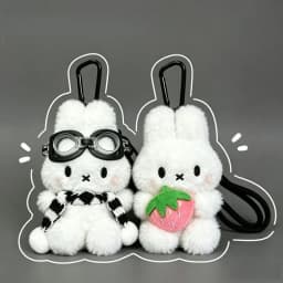 Cute Miffy Rabbit New Sweet Creative Cartoon Plush Doll Decorative Pendant Simple Fashionable Versatile Portable Keychain Gift