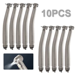 N-S-K Style Dental Fiber Optic LED E-generator Handpiece Big/Standard Head 4 Spray 4 Hole Push Button for block tooth operation