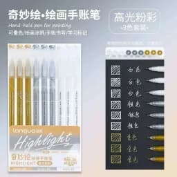 LANGUO 90/6 Colors Press Acrylic Gel Pen Large Capacity 1.0mm Writing Pen Painting Drawing Office School Supplies Stationery