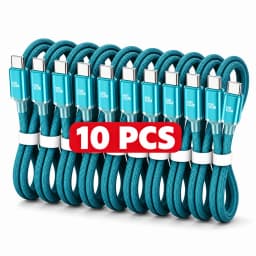 NNBILI 10Pcs 120W USB Type C to Type C Color Cable For iPhone 15 16 17 Fast Charging For Huawei Xiaomi Samsung Type C Data Cable