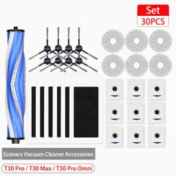 For Ecovacs Debot T30 Pro Omni /T30 Max / YEEDI M12 Pro+ Accessories Main Side Brush Filter Mop Dust Bag Replacement Spare Parts