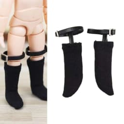 For Obitsu 11 Doll Cute Plastic Black Shoes Socks For YMY2.0 1/12 BJD P11 GSC Doll Dress Up Accessories