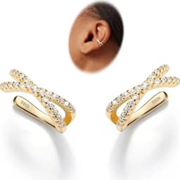 S925 Sterling Silver Non Piercing Cuff Earrings for Women Gifts 5A Cubic Zirconia Clip On Cartilage Helix Conch Fake Earrings