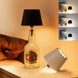 Wireless Wine Bottle Lamp Type-C Touch Control 3 Colors and Stepless Dimming LED Desk Light For Bar Cafe Atmosphere Night Light