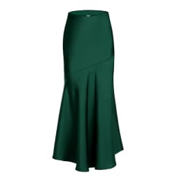 Summer Elastic High Waist Solid Color Elegant Satin Long Skirt For Women 2024 Fashion Bodycon Office Lady Skirts