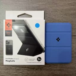 Spigen Leather Smart Fold For MagSafe Card Holder For iPhone 18 17 Air 12 13 14 Plus 15 16 17 Pro Max Folding Bracket Card Bag