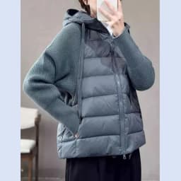 Autumn Winter Solid Color Hooded Cotton Coat 2025 New Casual Warm Knitting Cardigan Cotton Jacket Korean Fashion Women Outwear