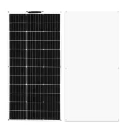 150W-600W Semi-Flexible Monolithic Monocrystalline Solar Panel Kit, 19.8V PV Module, 12V/24V/36V Off-Grid Battery Charger for RV