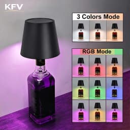 KFV Wireless Table Lamp Wine Bottles LED Bottle Light Outdoor Use Touch Control Desk Light For Restaurants Bars Festival Party