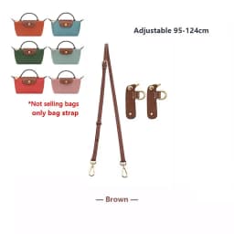 New Colors Pomegranate Leather Shoulder Strap for Longchamp Mini Bag Durable Fashion Bag Strap Modification Bag Accessories