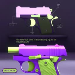 Mini 1911 Children'S Toy Guns Model 3D Gravity Printing Fidget Toy for Kids Adults Stress Relief Toy Children Decompression Gift