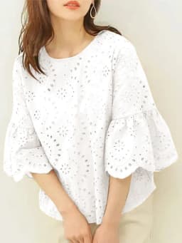 Women Elegant Lace Patchwork Blouse ZANZEA 2024 Summer 3/4 Ruffle Sleeve Casual Loose Blusa Everyday Hollow Out Solid Color Tops