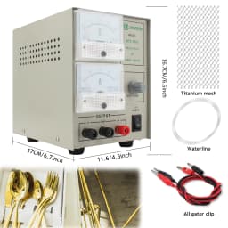 Jewelry Electroplating Machine Adjustable Voltage Gold Silver Plating Tool for Jewelry Making, Repair and Metal Finishing