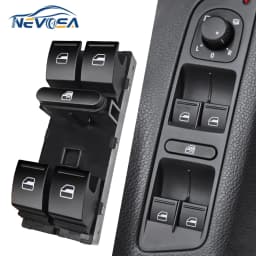 5ND959857 For VW Golf 5 6 GTI MK5 MK6 Jetta Tiguan Passat B6 CC Fabio Power Master Window Switch Passenger Button 7L6959855B Red
