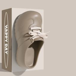 Soft Thick Bottom Lace Up Decoration Clogs Women Summer 2026 Light Weight EVA Mules Slippers Woman's Height Increase Sneakers
