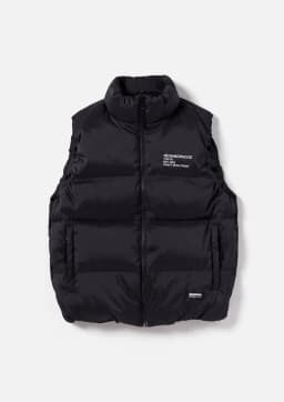 NBHD Classic down Vest Middly Thick Patchwork Color down Vest Youthful Vitality Style Nylon Fabric Drawstring Hem Zipper Closure