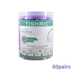TISHRIC Earplugs Soft Sponge Ear Plugs Noise Reduction Sleeping Earplug Travel Noise Reduction Rate 35.5db Sound Insulation