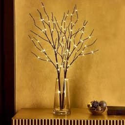 Christmas 50LED White Birch Branch Lights Battery Operated Fairy Twig Lamp for Xmas Wedding Home Party Table Decoration