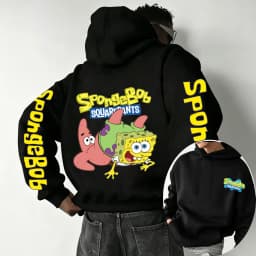 Patrick Star and SpongeBob SquarePants Cartoon Anime 2026 Spring and Autumn Men's and Women's Fashion Sports Hoodies