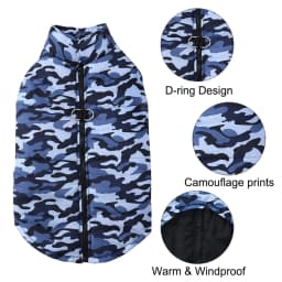4XL-6XL Large Dog Jacket Clothes Winter Waterproof Coat For Big Dogs Vest Costume Camouflage Print Golden Retriever Pet Overalls