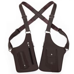 Retro Anti-theft Storage Vest Bag Multi-Pocket Concealed Strap Chest Bag Leather Multifunction Mobile Phone Bag Hunting